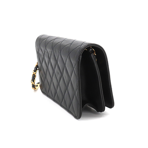 Chanel Mini Matelasse Chain Shoulder Bag Leather Black - Picture 3 of 9